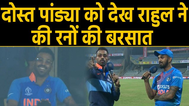 India vs West Indies : Hardik Pandya praises KL Rahul's 91 runs knock at Wankhede|वनइंडिया हिंदी