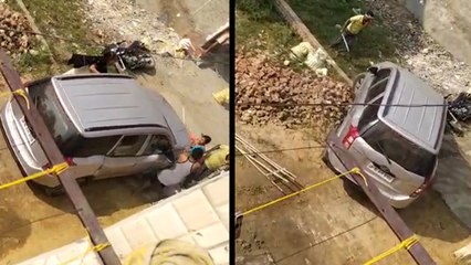 नोएडा में दबंग ने गाड़ी से होमगार्ड को कुचलने की कोशिश, वीडियो हुआ वायरल