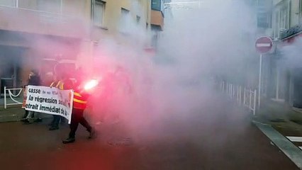 Les manifestants à Ambérieu-en-Bugey