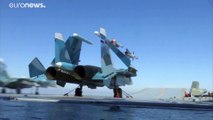 حريق على متن حاملة الطائرات الروسية الوحيدة المتوقفة في القطب الشمالي
