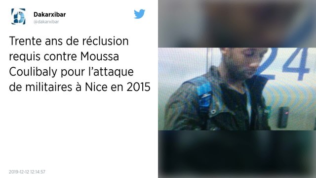 Procès de l’attaque de militaires à Nice : trente ans de réclusion requis contre Moussa Coulibaly