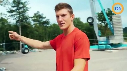 Ils sautent sur un trampoline suspendu à 40 m de hauteur