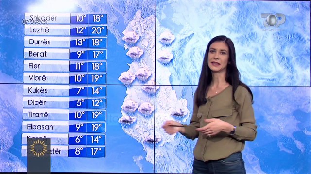 Temperatura të ulëta dhe reshje shiu pasdite, njihuni me parashikimin e motit për sot