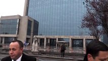 Ankara Büyükşehir Belediyesinde işten çıkarılan şirket işçilerinden eylem