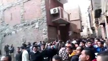 شاهد أول فيديو لانهيار عقار بشارع أرض النقلي في بولاق أبو العلا
