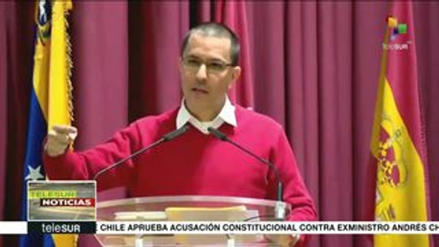 España:canciller Arreaza participa en Asamblea de Solidaridad con Vzla
