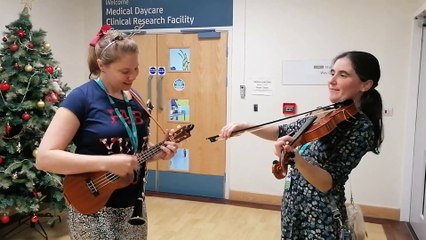People enjoy playing festive music thanks to Sheffield Hospital Charity’s arts programme