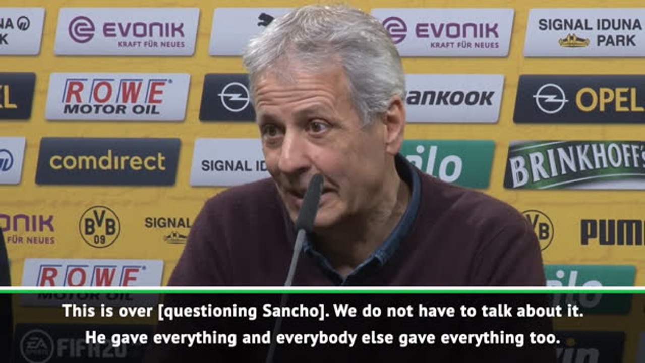 Dortmund coach angered by Sancho question