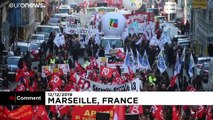 Movilizaciones en Marsella contra el plan de pensiones del Gobierno francés