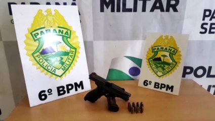 Equipe da ROCAM apreende pistola encontrada na área rural de Cascavel