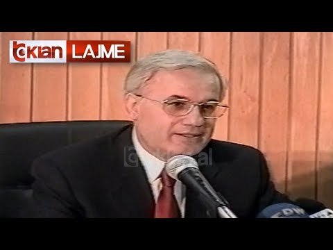 Paskal Milo konferenca pas vizitës në Itali - (23 Shkurt 2000)