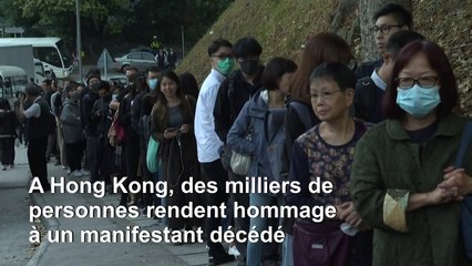 Hong Kong: dernier adieu à Alex Chow, étudiant mort lors d'affrontements