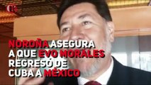 Noroña asegura a que Evo Morales regresó de Cuba a México