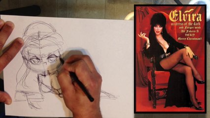 5 Minute Drawing Challenge - Elvira (Requested)