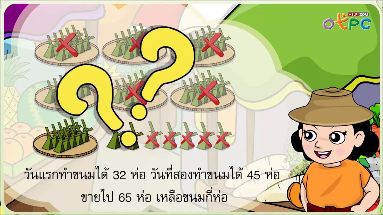โจทย์ปัญหาการบวก ลบระคน ตอนที่ 2 - สื่อการเรียนการสอน คณิตศาสตร์ ป.1