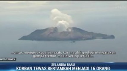 Korban Erupsi Gunung Whakaari Bertambah Jadi 16 Orang