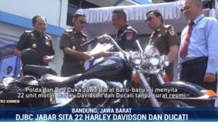 Polda Jabar dan Bea Cukai Sita Puluhan Moge Ilegal