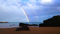 Beautiful Rainbow | Hermoso Arcoíris doble en la playa de Candás, Asturias