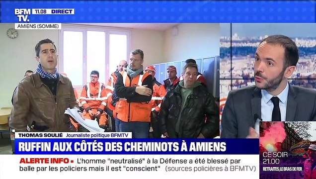 Ruffin aux côtés des cheminots à Amiens - 13/12