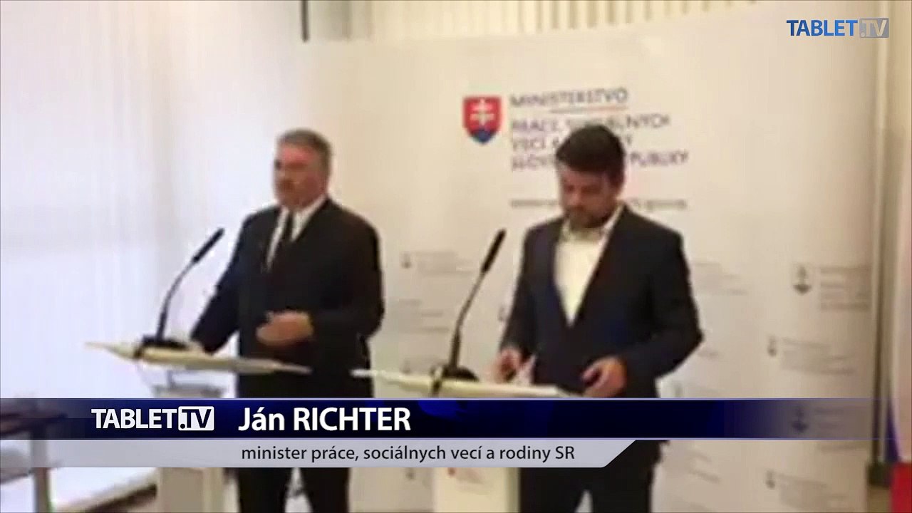 ZÁZNAM: TK ministra práce, sociálnych vecí a rodiny SR Jána Richtera