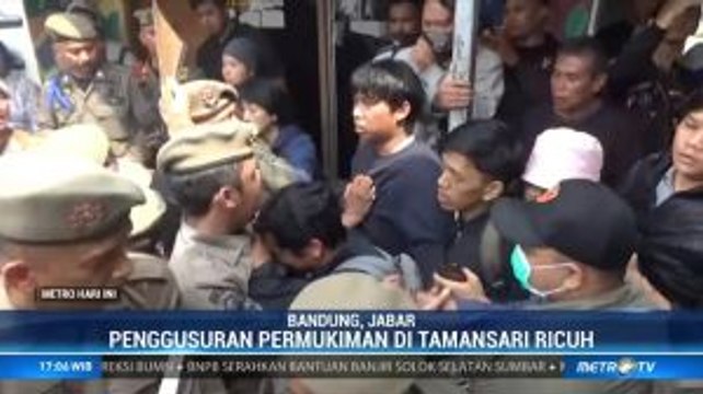 Penggusuran Tamansari Berujung Ricuh, 25 Orang Ditangkap