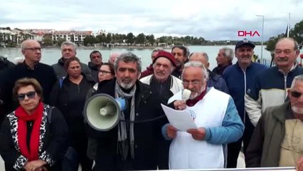 Muğla datça'da emeklilerden eylem