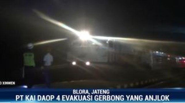 KAI Berhasil Evakuasi Gerbong Kereta yang Anjlok di Blora