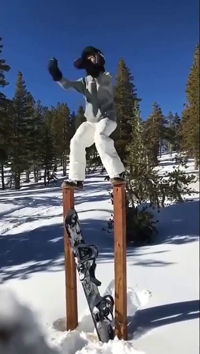 Kid Tries To Backflip From Two Pillars And Fails