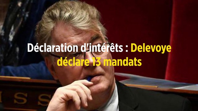 Déclaration d'intérêts : Delevoye déclare 13 mandats