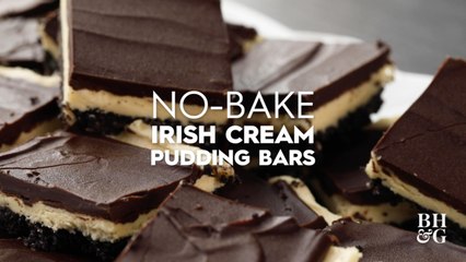 No-Bake Irish Cream Pudding Bars