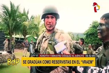 Alcalde Forsyth y ministro Vásquez se gradúan como reservistas en el Vraem