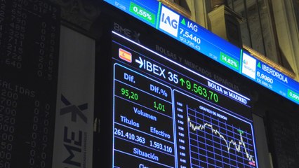 El Ibex 35 cierra al alza un 1,01 % en los 9.563 puntos