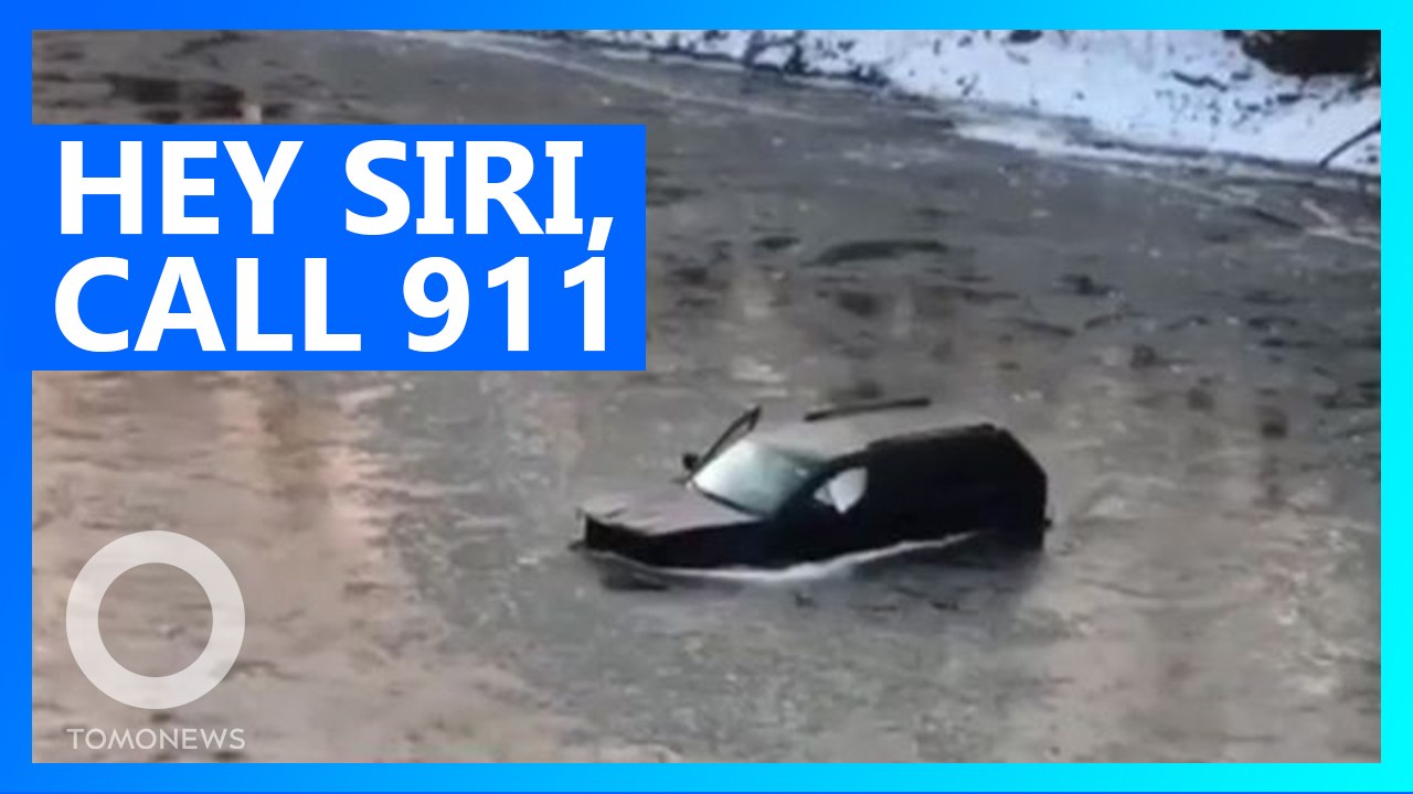Iowa teen uses Siri to call for help after car plunges into icy river