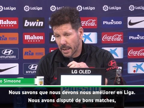 17e j. - Simeone : Nous devons nous améliorer