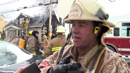 Une maison ravagée par les flammes à Saint-Éloi