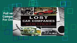 Full version  Lost Car Companies of Detroit  For Online