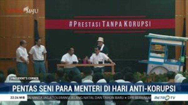 Pentas Seni Para Menteri di Hari Antikorupsi