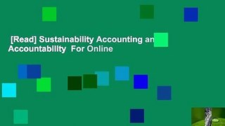 [Read] Sustainability Accounting and Accountability  For Online
