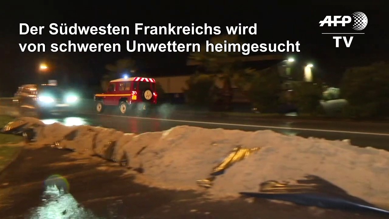 Schwere Unwetter im Südwesten Frankreichs