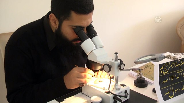 Pirinç tanesine İhlas suresini yazdı - ANKARA