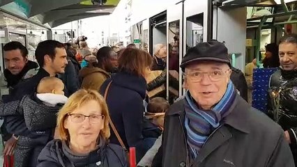 Premier départ pour les annemassiens en tram..direction Genève