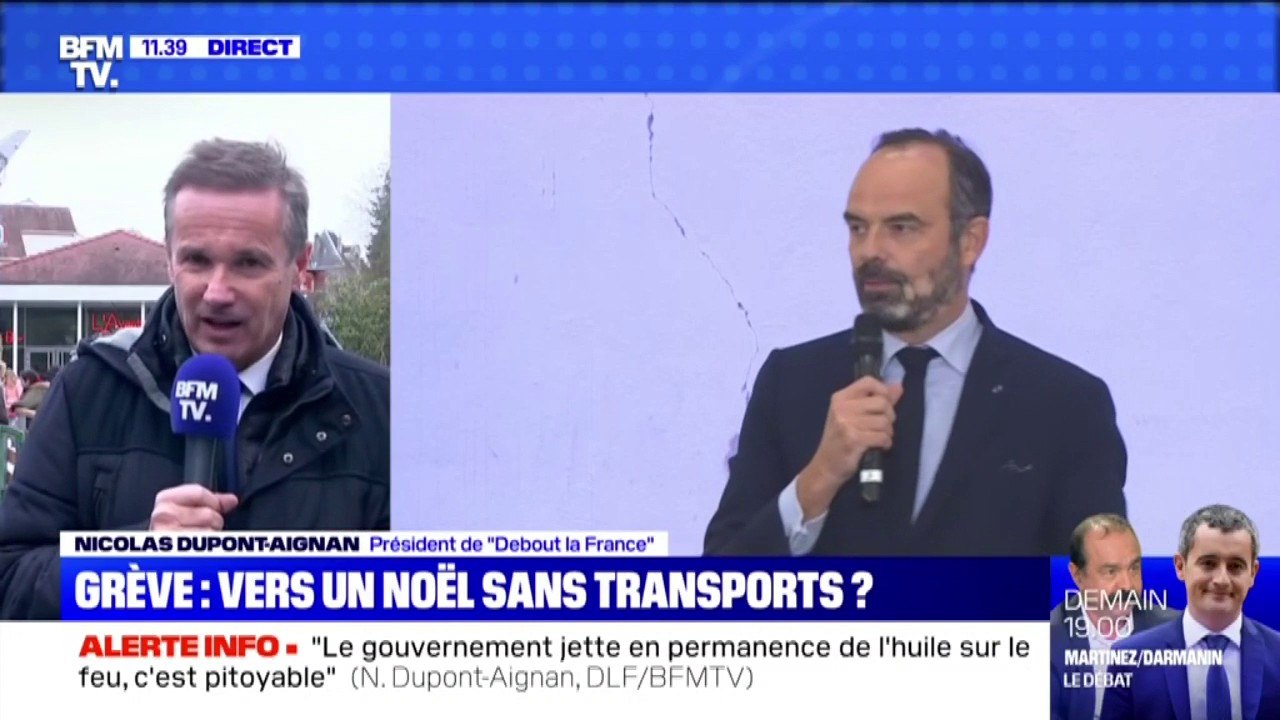 Retraites: Nicolas Dupont-Aignan suggère "la grève par la gratuité" des transports pour maintenir la pression sur le gouvernement