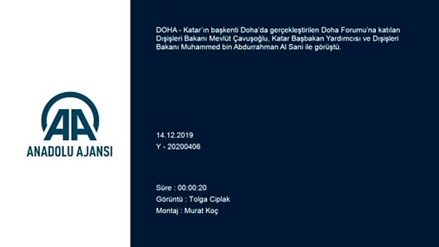 Çavuşoğlu, Katar Başbakan Yardımcısı ve Dışişleri Bakanı Al Sani ile görüştü - DOHA