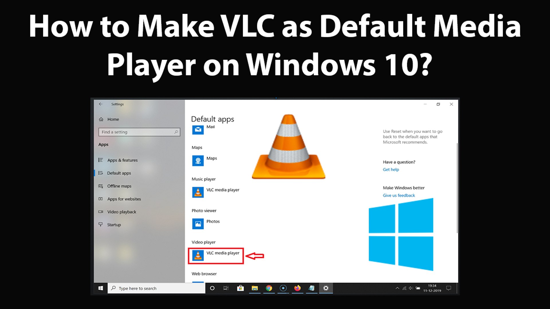 ⁣How to Make VLC as Default Media Player on Windows 10?