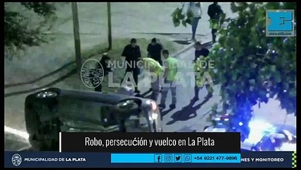 Robo, persecución y vuelco en La Plata
