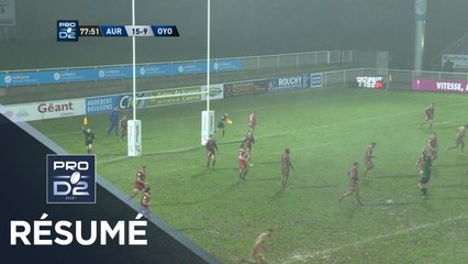 PRO D2 - Résumé Aurillac-Oyonnax: 15-12 - J14 - Saison 2019/2020