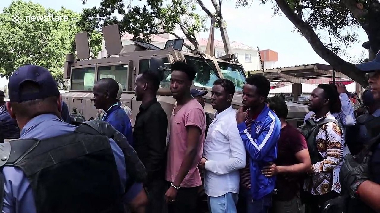 Illegal immigrants arrested in Bellville, near Cape Town, South Africa