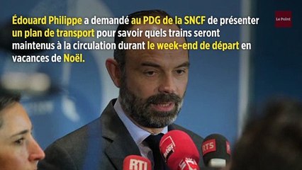 Grèves : Édouard Philippe veut un plan de transport de la SNCF pour les fêtes