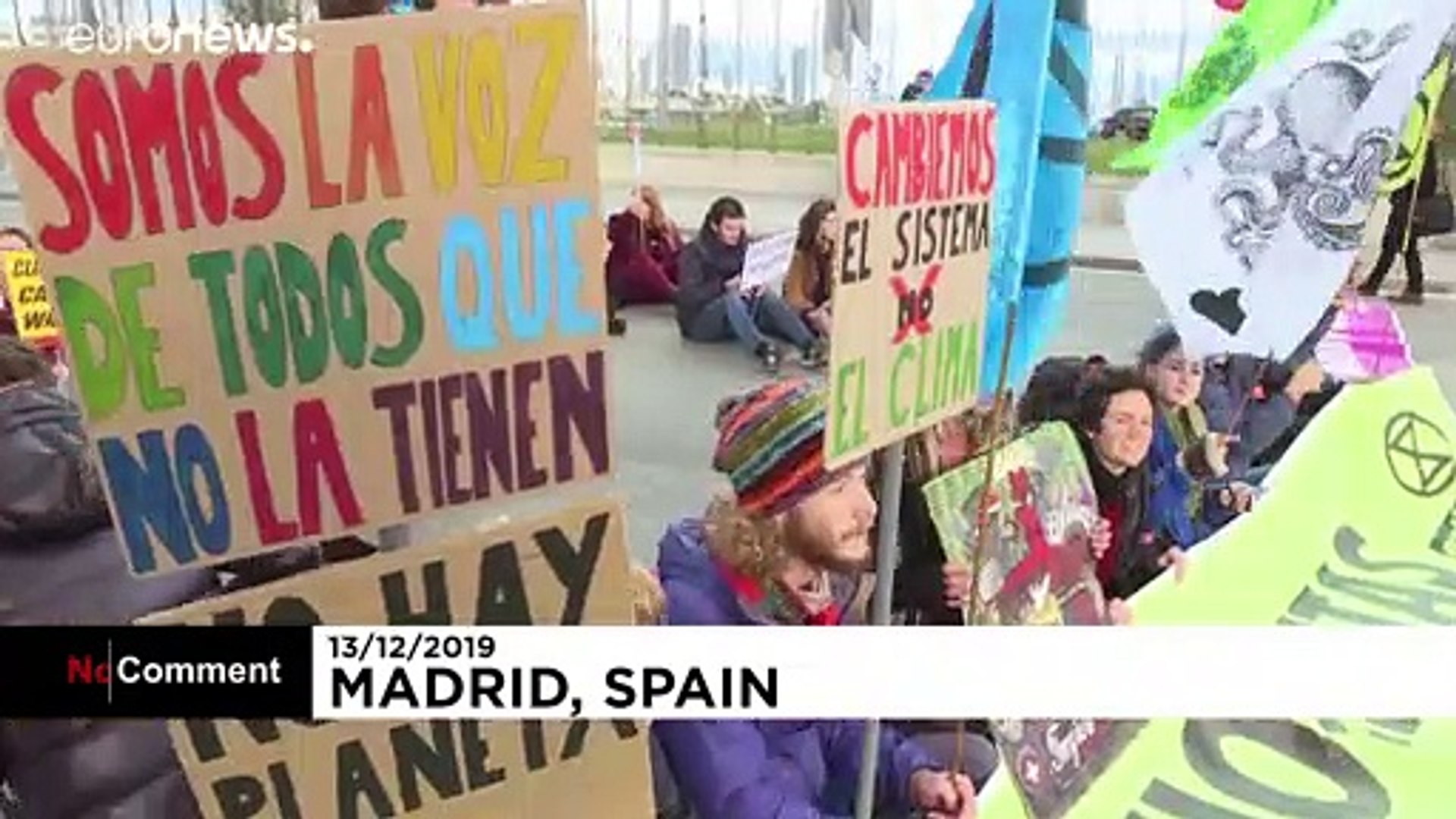 ⁣Demonstrators stage anti-fossil fuels protest on last day of COP25
