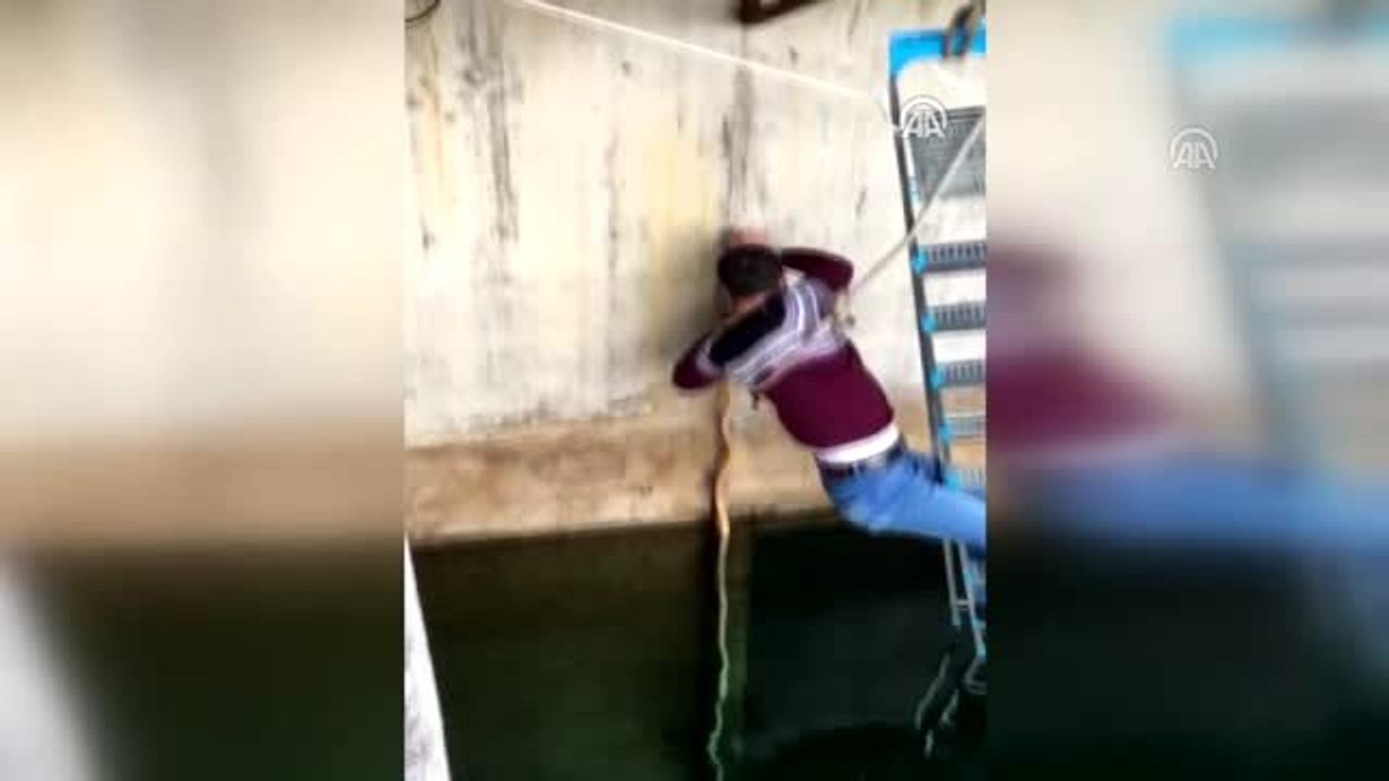 HES'te suya düşmek üzere olan kedi yavrusunu teknisyen kurtardı